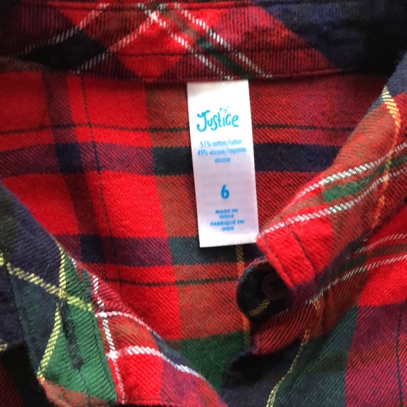 Plaid long sleeve top size 6 - Picture 2 of 4